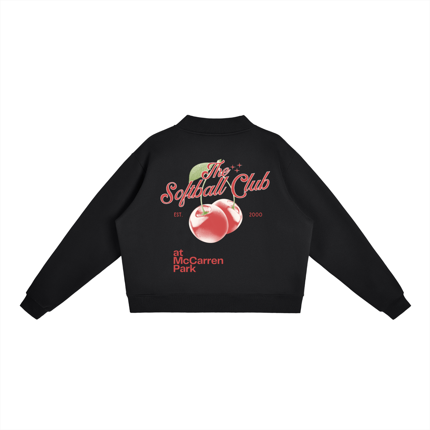 Cherry Mock-Neck Sweatshirt