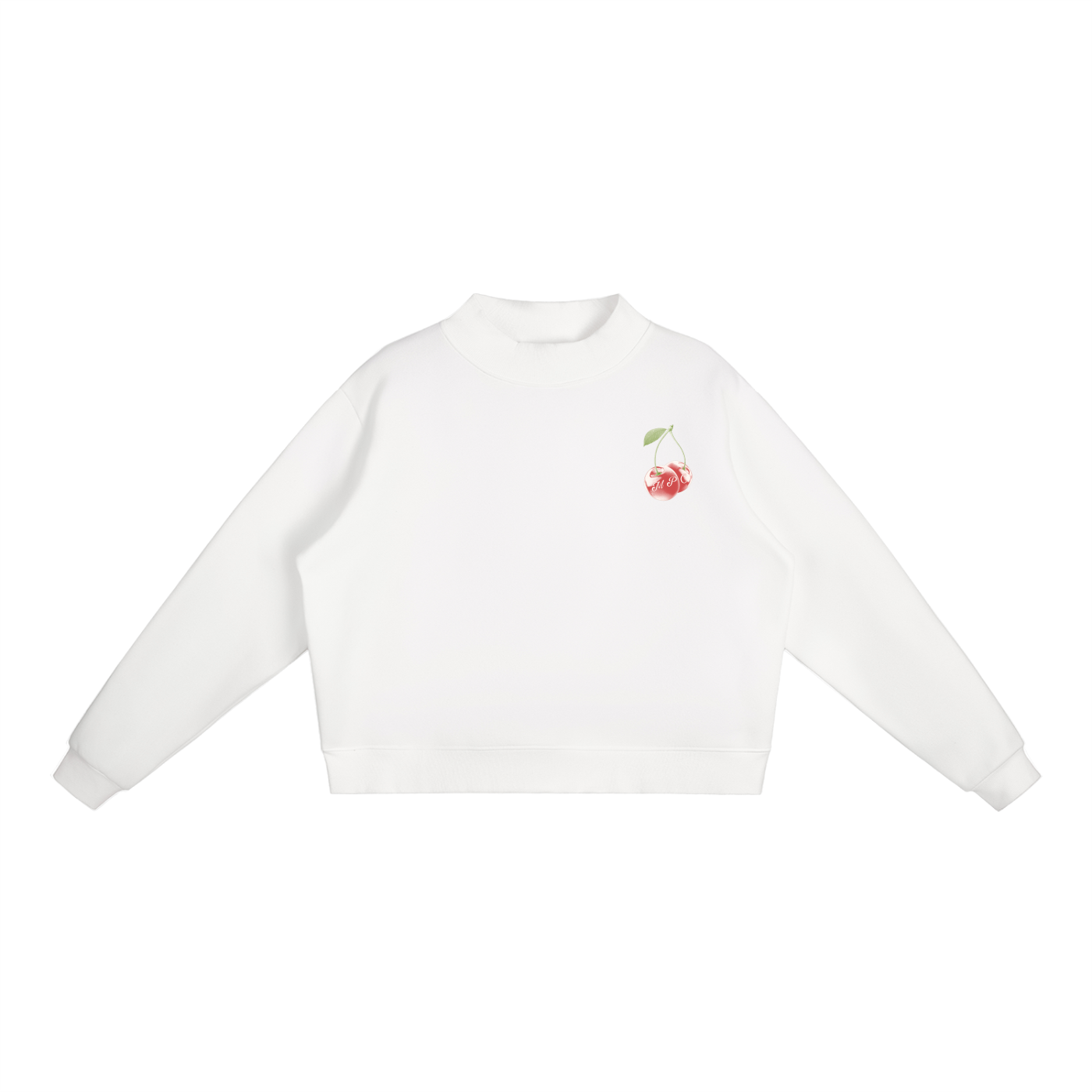 Cherry Mock-Neck Sweatshirt