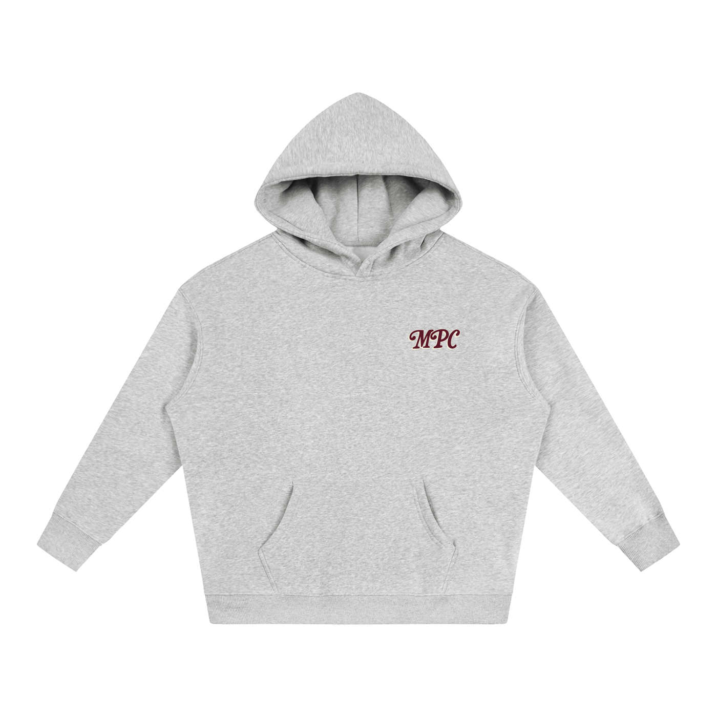 Only At McCarren (Maroon Lettering) Oversize Fleeced Hoodie