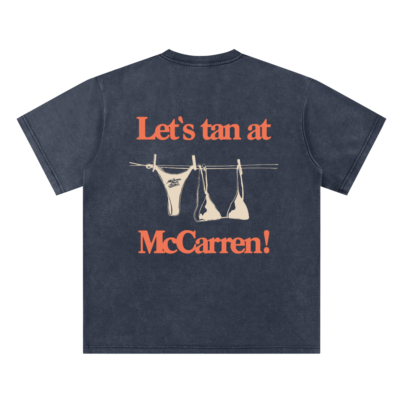 Let's Tan At McCarren Regular Fit Snow Washed T-Shirt