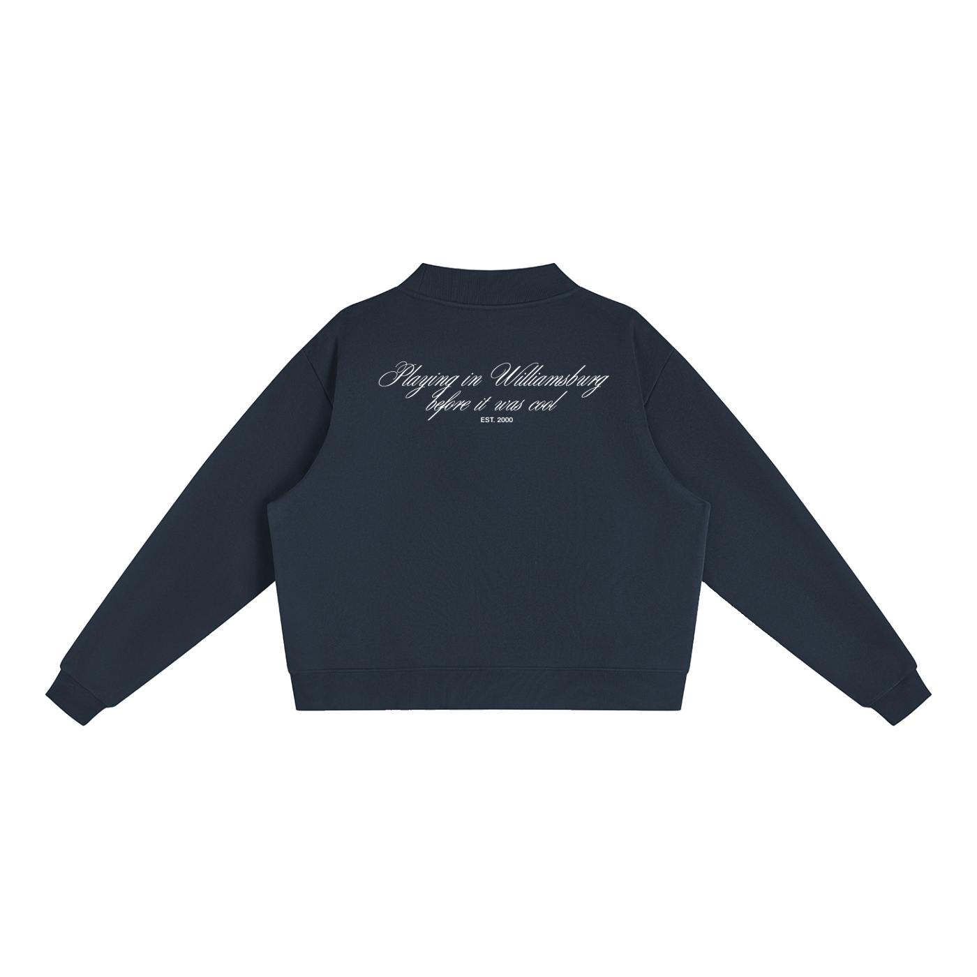 Essential Fleece Mock-Neck Crew Sweatshirt