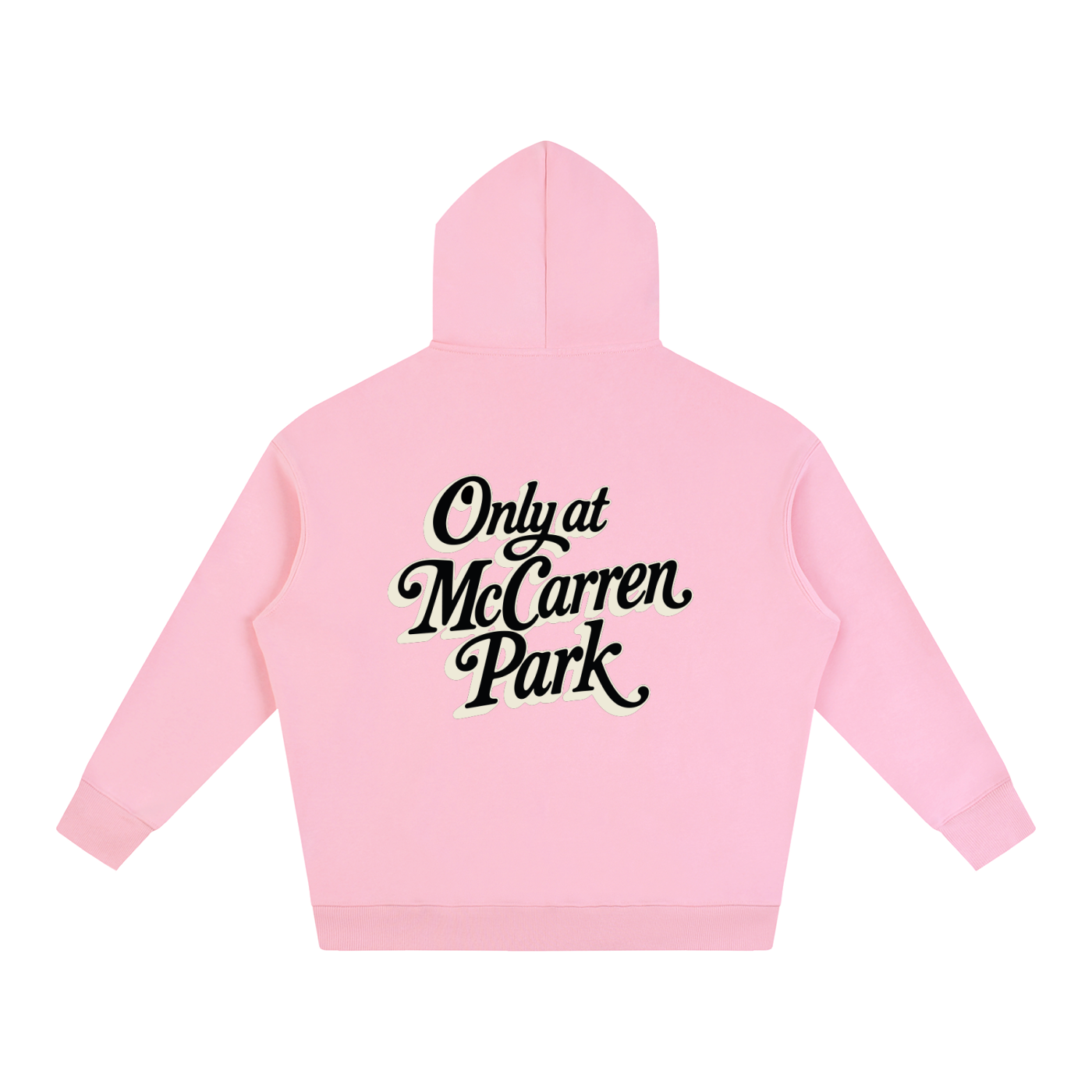 Only At McCarren (Black Lettering) Oversize Fleeced Hoodie