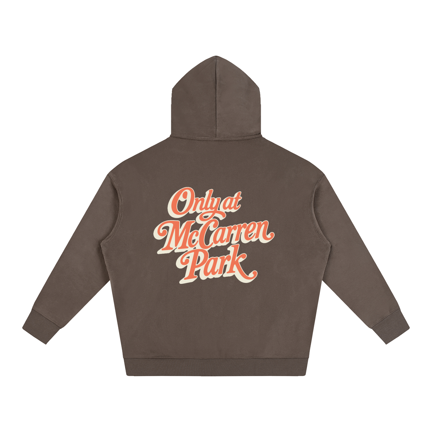 Only At McCarren (Orange) Oversize Fleeced Hoodie