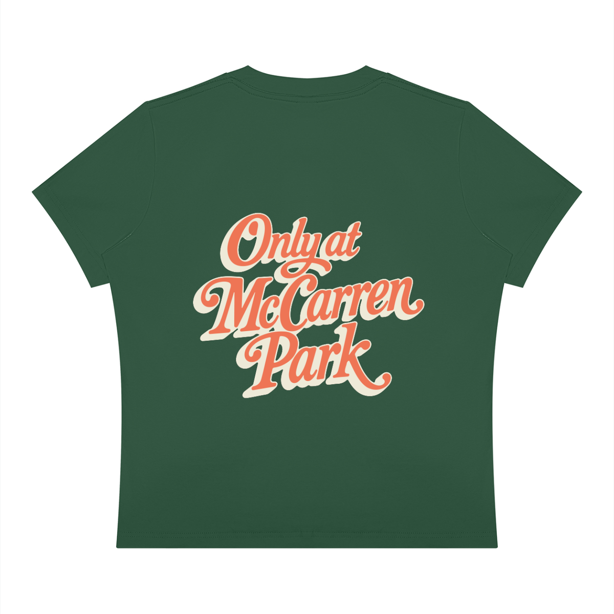 Only at McCarren Park (Orange Lettering) Women's Sorona Crewneck T-Shirt