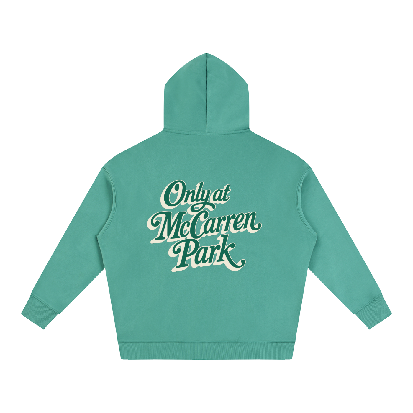 Only At McCarren (Green Lettering) Oversize Fleeced Hoodie