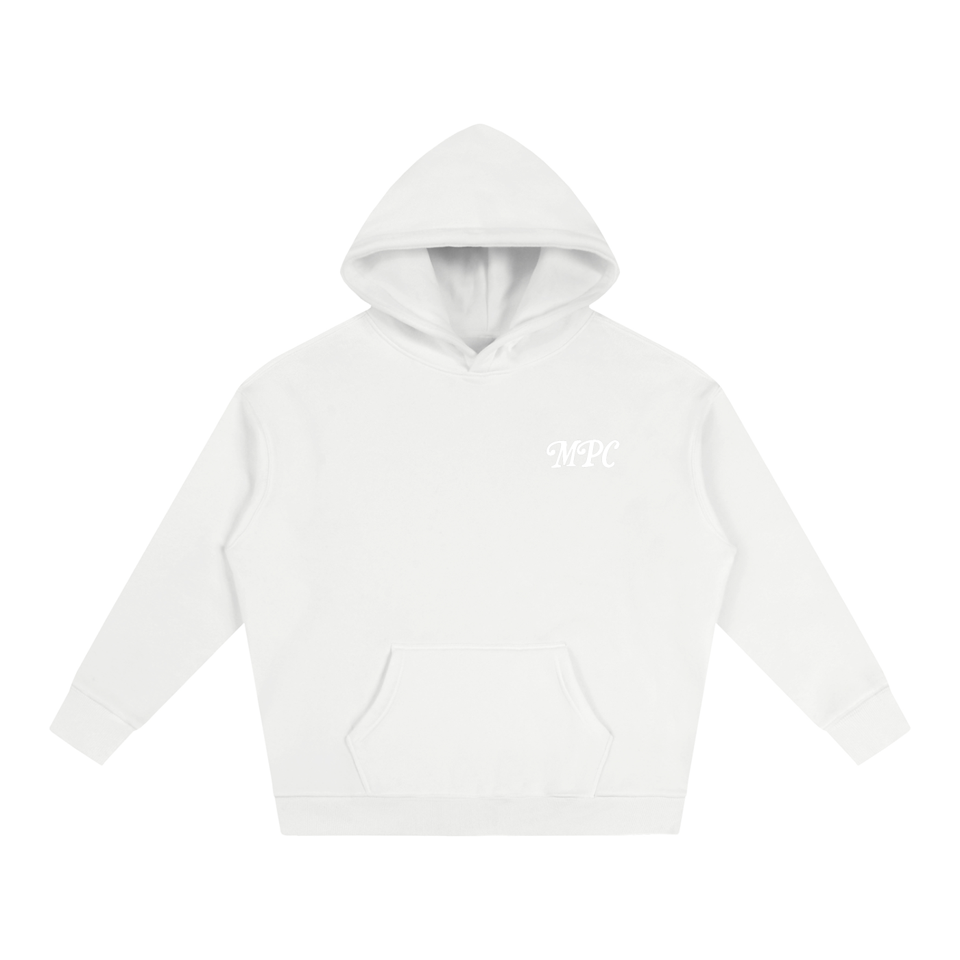 Only At McCarren (Simple White) Oversize Fleeced Hoodie
