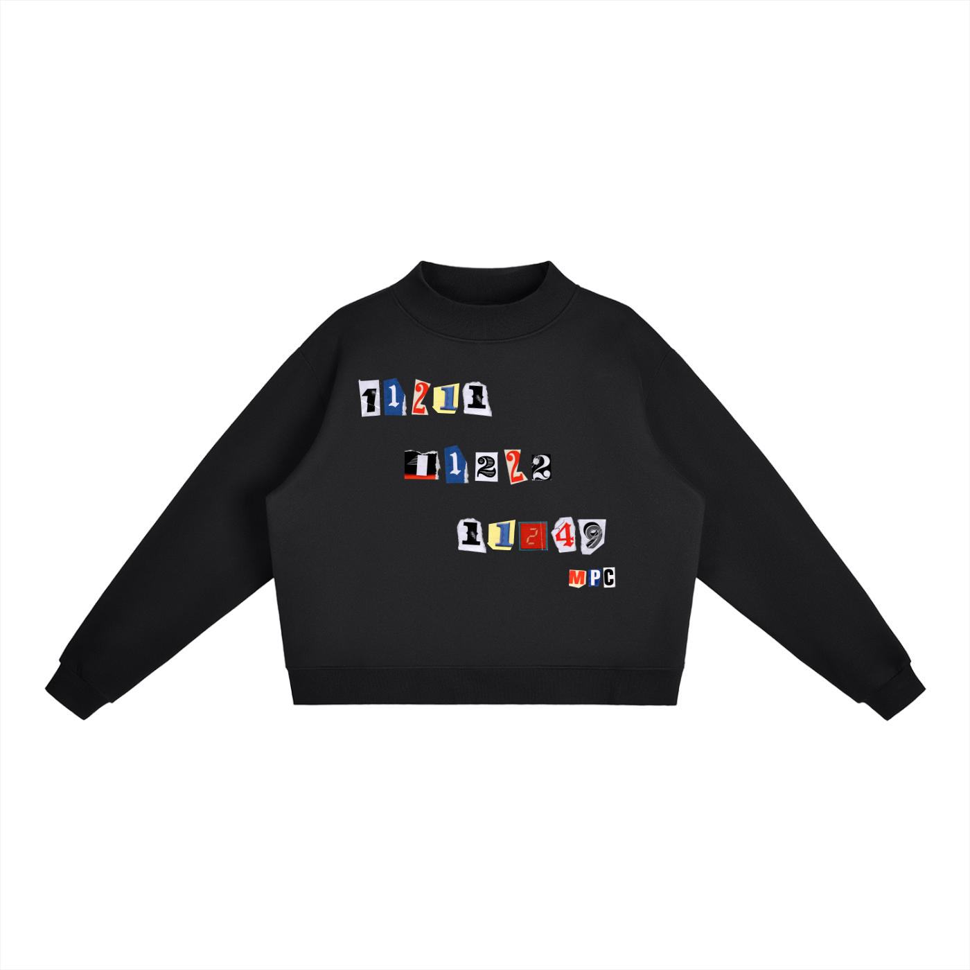 Essential Fleece Mock-Neck Crew Sweatshirt