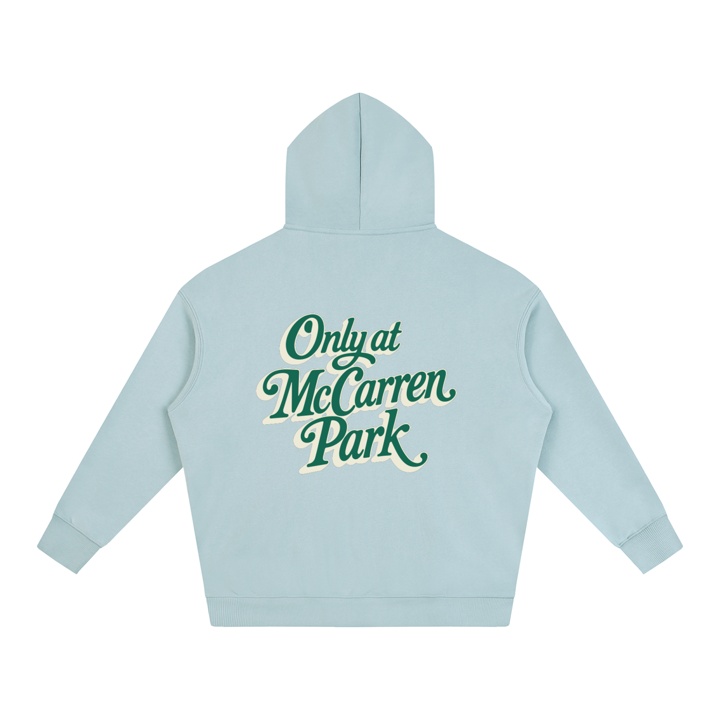 Only At McCarren (Green Lettering) Oversize Fleeced Hoodie