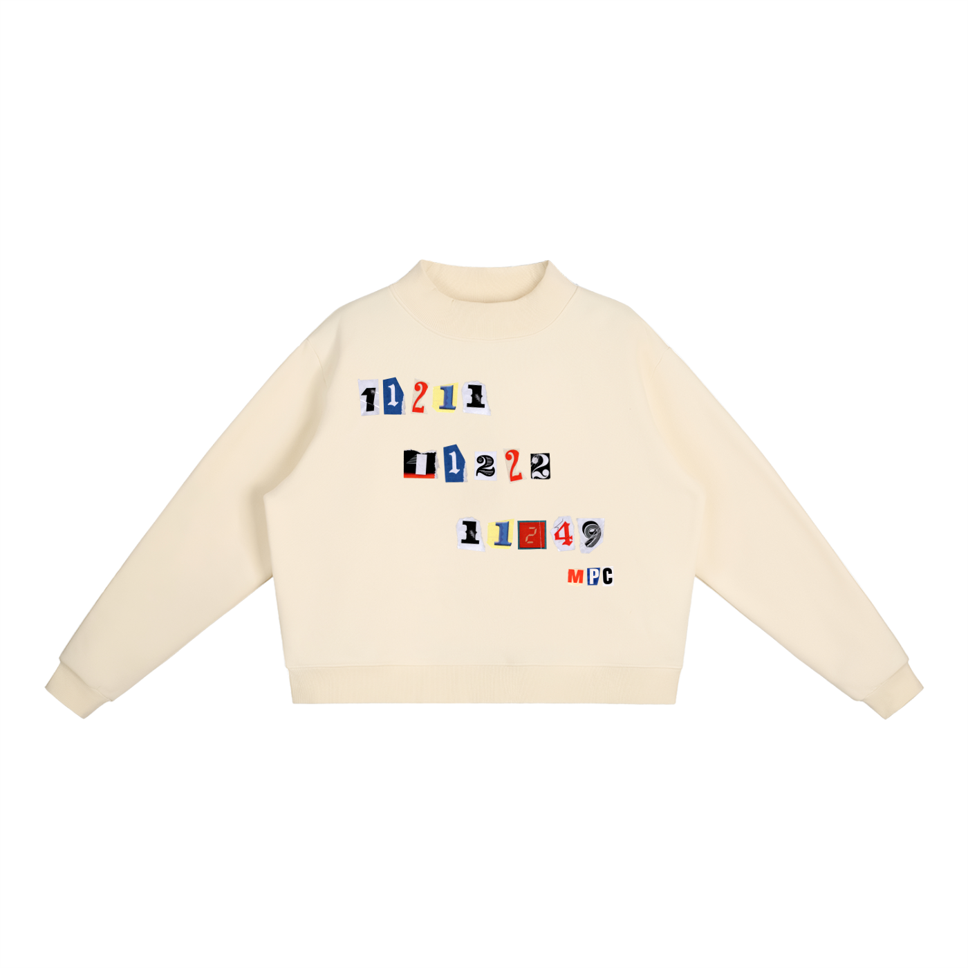 Essential Fleece Mock-Neck Crew Sweatshirt