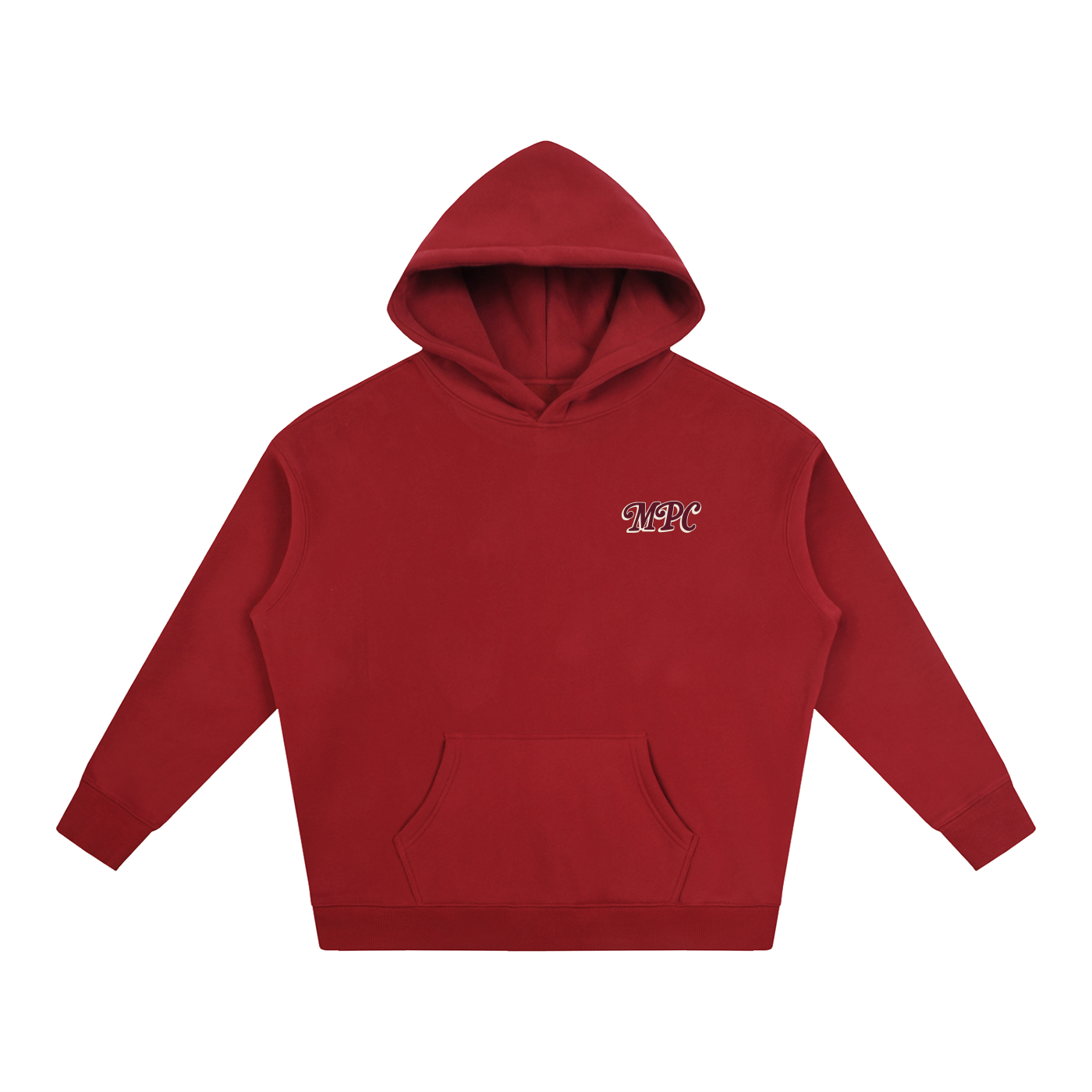 Only At McCarren (Maroon Lettering) Oversize Fleeced Hoodie
