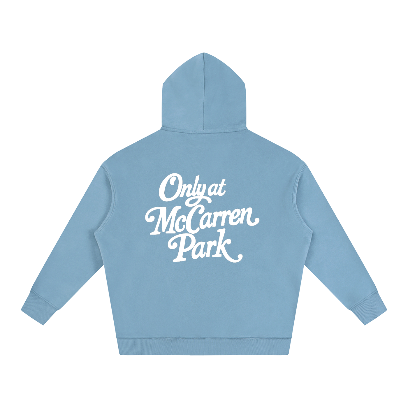 Only At McCarren (Simple White) Oversize Fleeced Hoodie