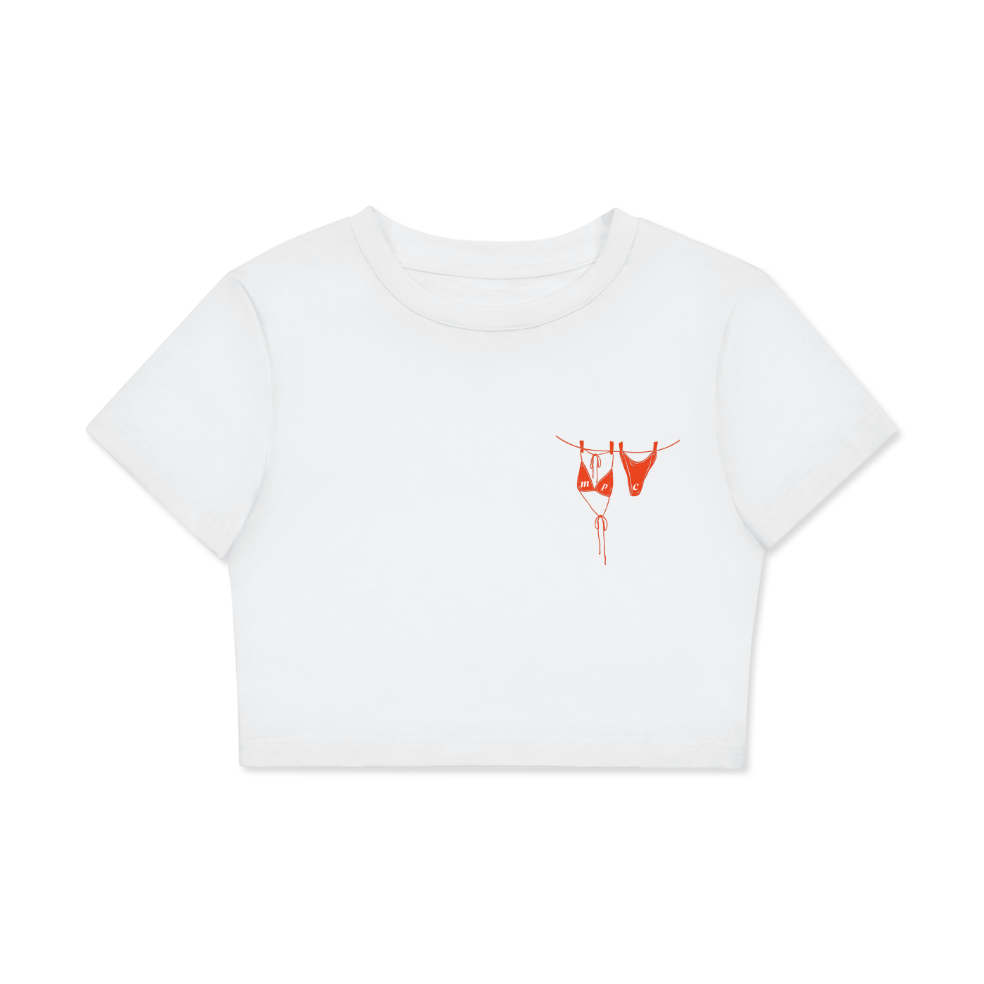 Tan at the park! Fitted Crop Cotton T-Shirt