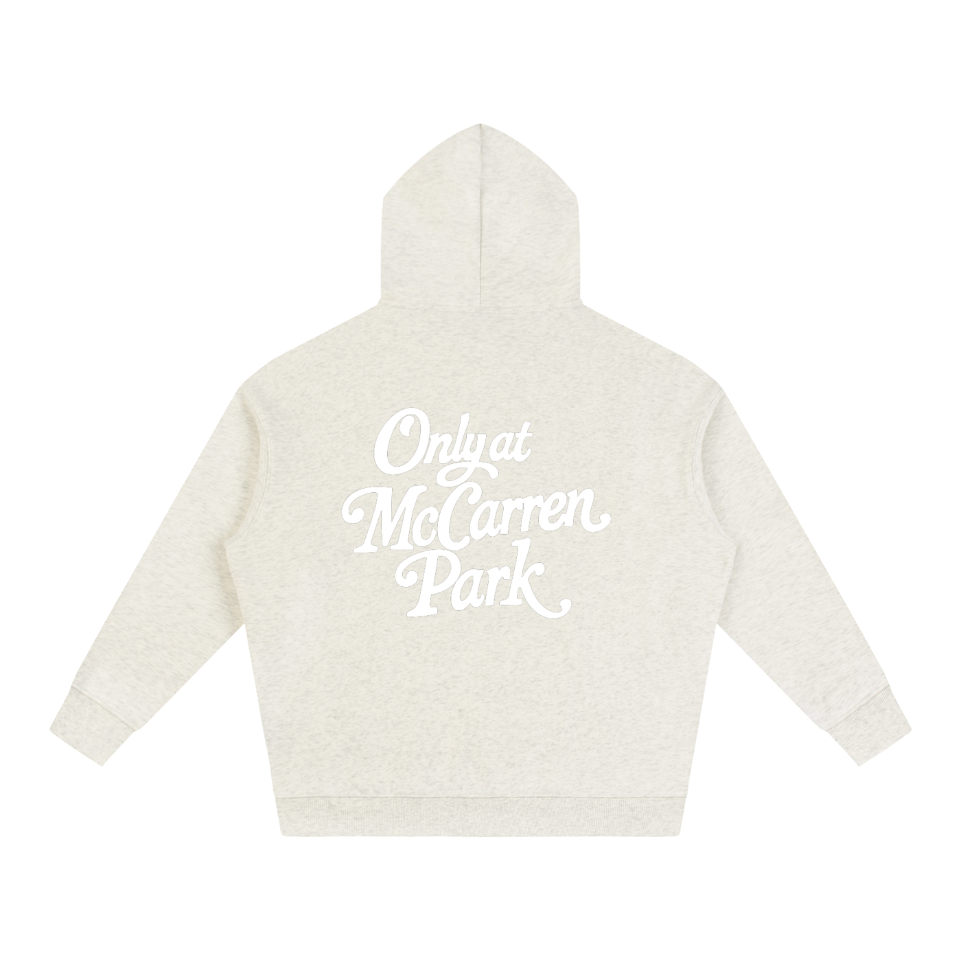 Only At McCarren (Simple White) Oversize Fleeced Hoodie