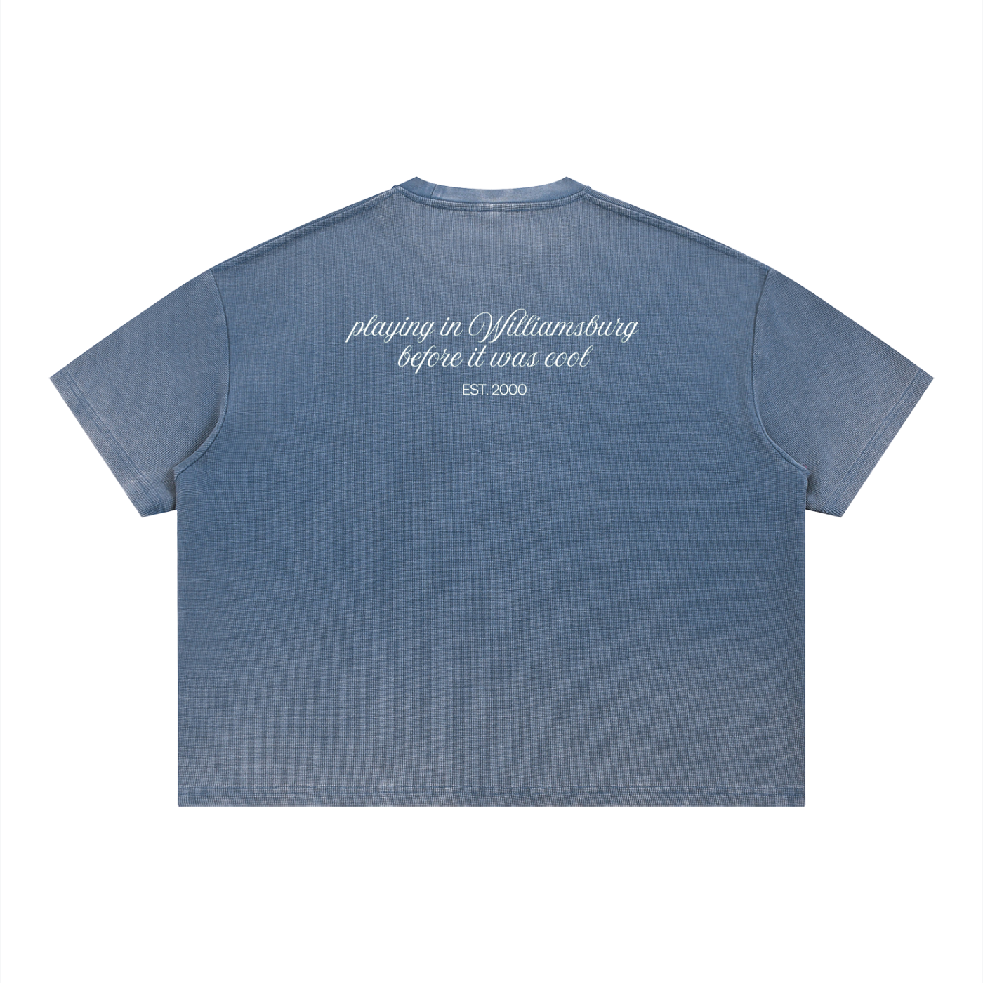 Unisex Vintage Wash Sunfade Boxy Waffle T-Shirt