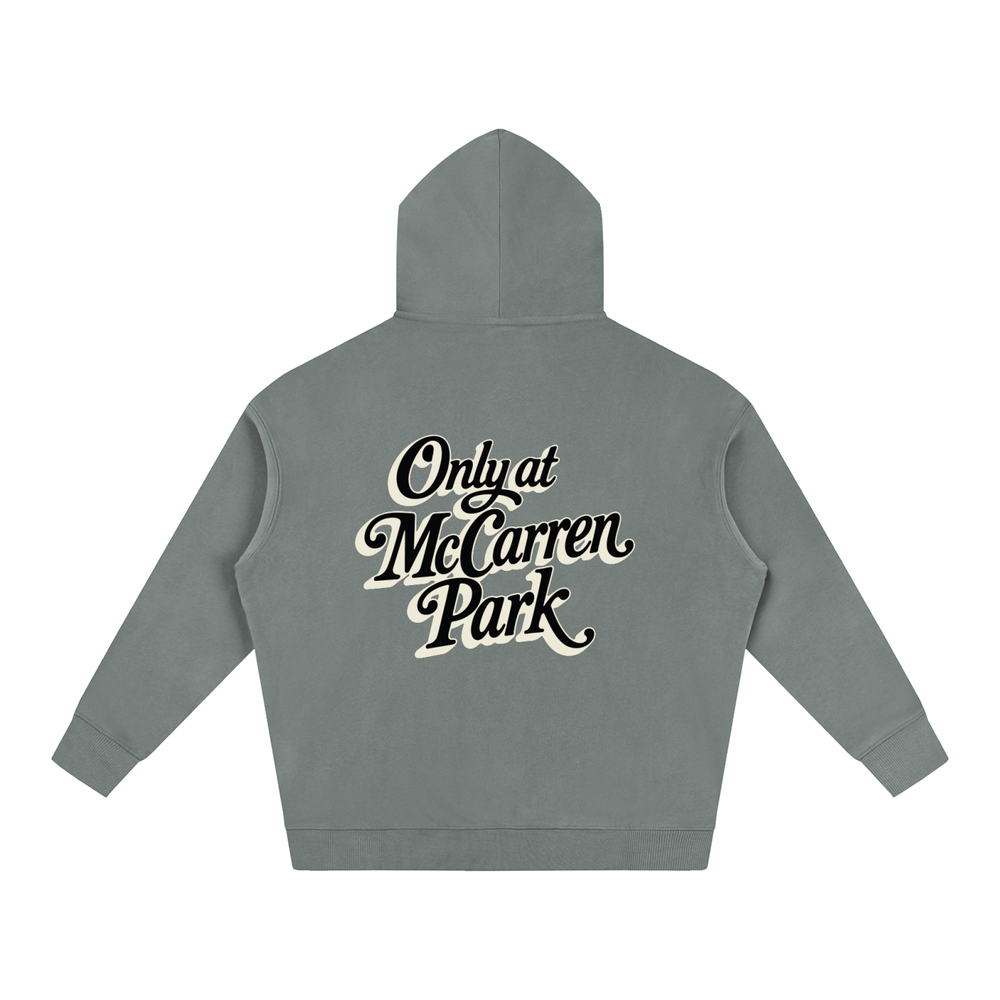 Only At McCarren (Black Lettering) Oversize Fleeced Hoodie