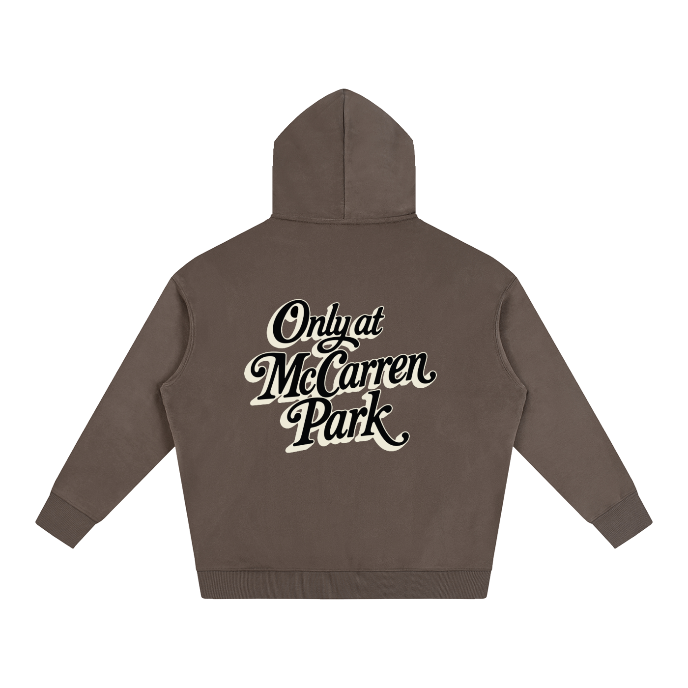 Only At McCarren (Black Lettering) Oversize Fleeced Hoodie