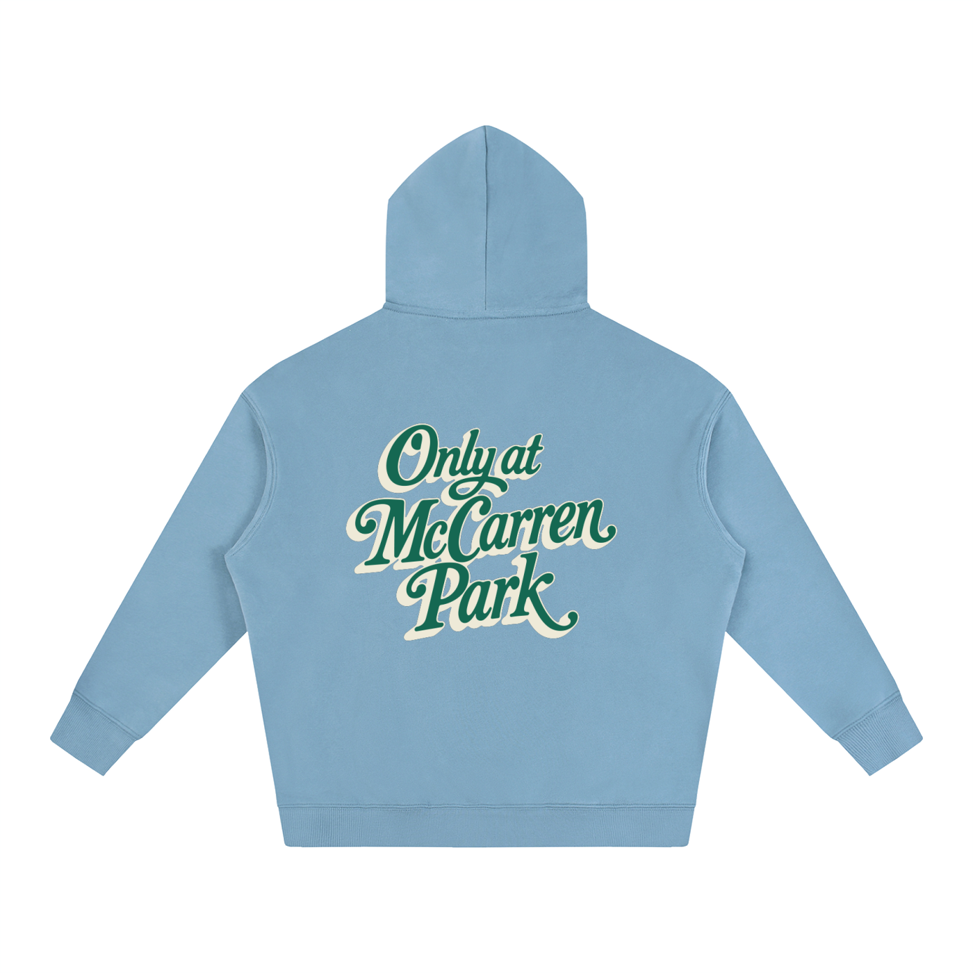 Only At McCarren (Green Lettering) Oversize Fleeced Hoodie