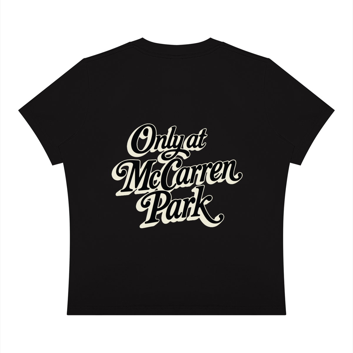 Only at McCarren Park (Black Lettering) Women's Sorona Crewneck T-Shirt