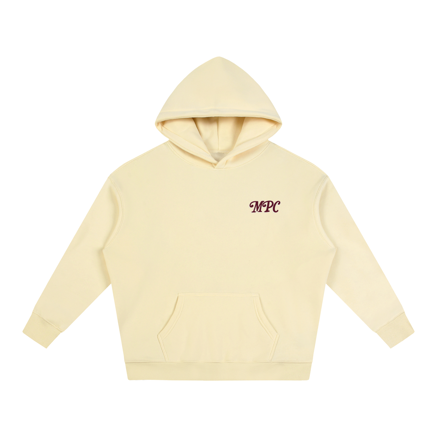Only At McCarren (Maroon Lettering) Oversize Fleeced Hoodie