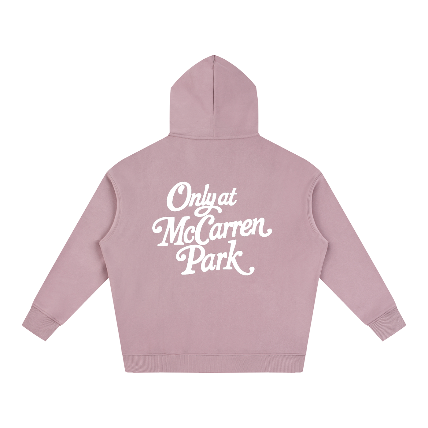 Only At McCarren (Simple White) Oversize Fleeced Hoodie
