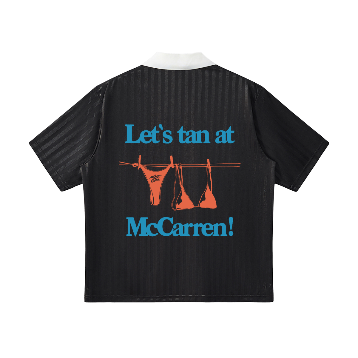 Let's Tan At McCarren Fútbol Jersey (Blue Lettering)