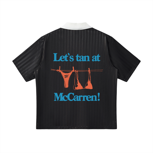 Let's Tan At McCarren Fútbol Jersey (Blue Lettering)