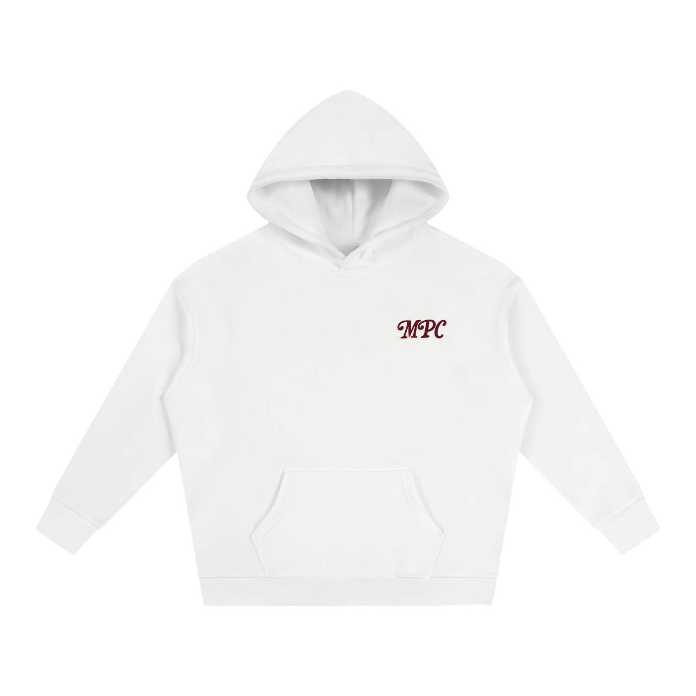 Only At McCarren (Maroon Lettering) Oversize Fleeced Hoodie