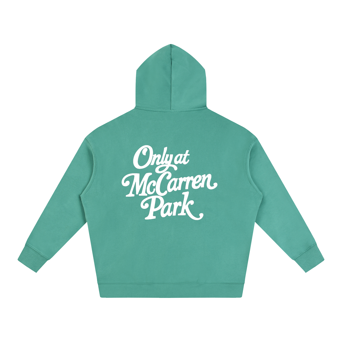 Only At McCarren (Simple White) Oversize Fleeced Hoodie