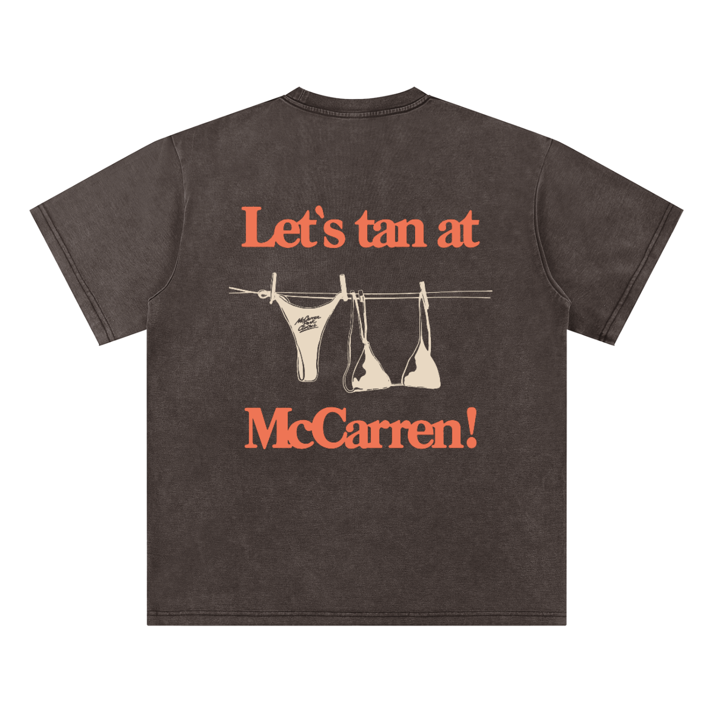 Let's Tan At McCarren Regular Fit Snow Washed T-Shirt