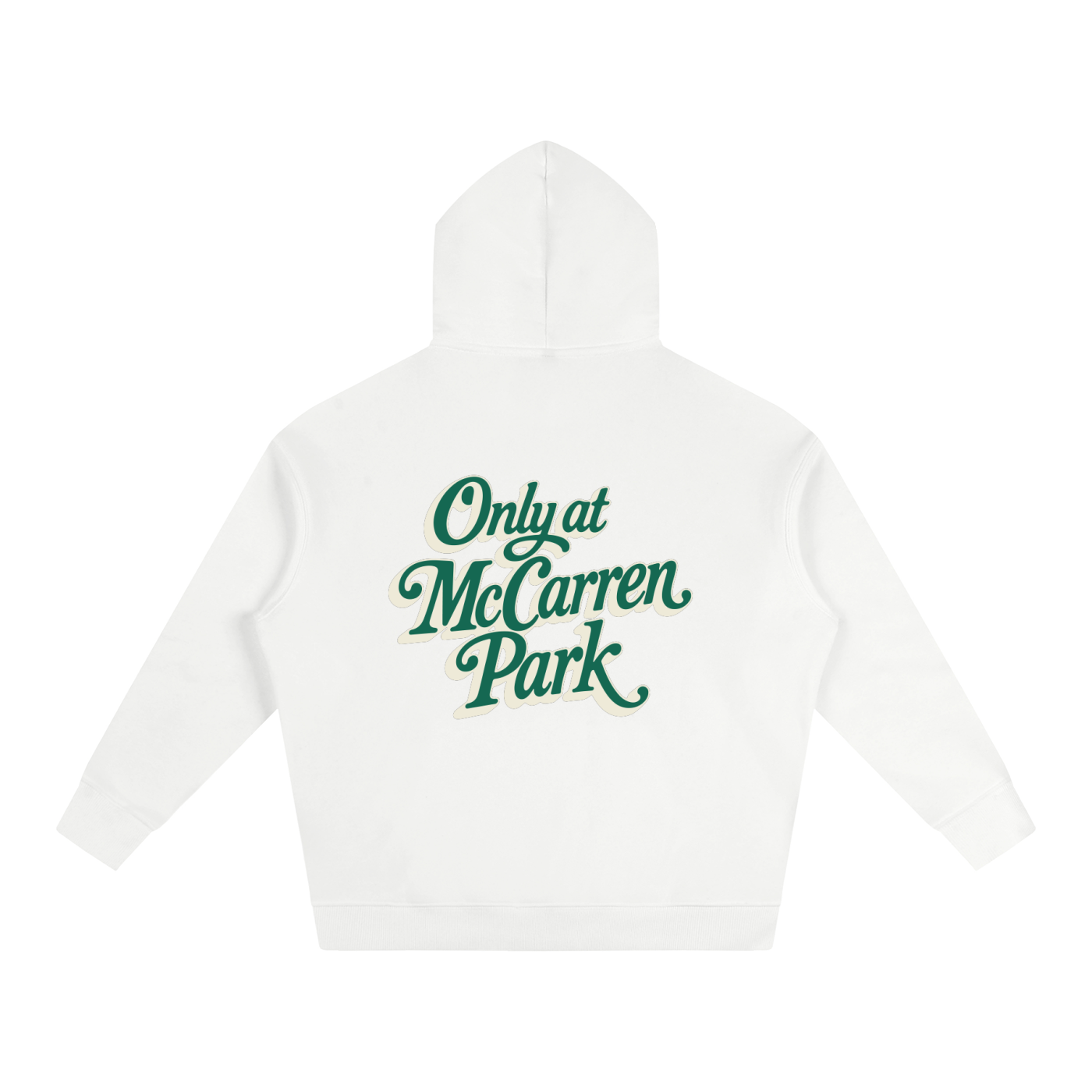 Only At McCarren (Green Lettering) Oversize Fleeced Hoodie