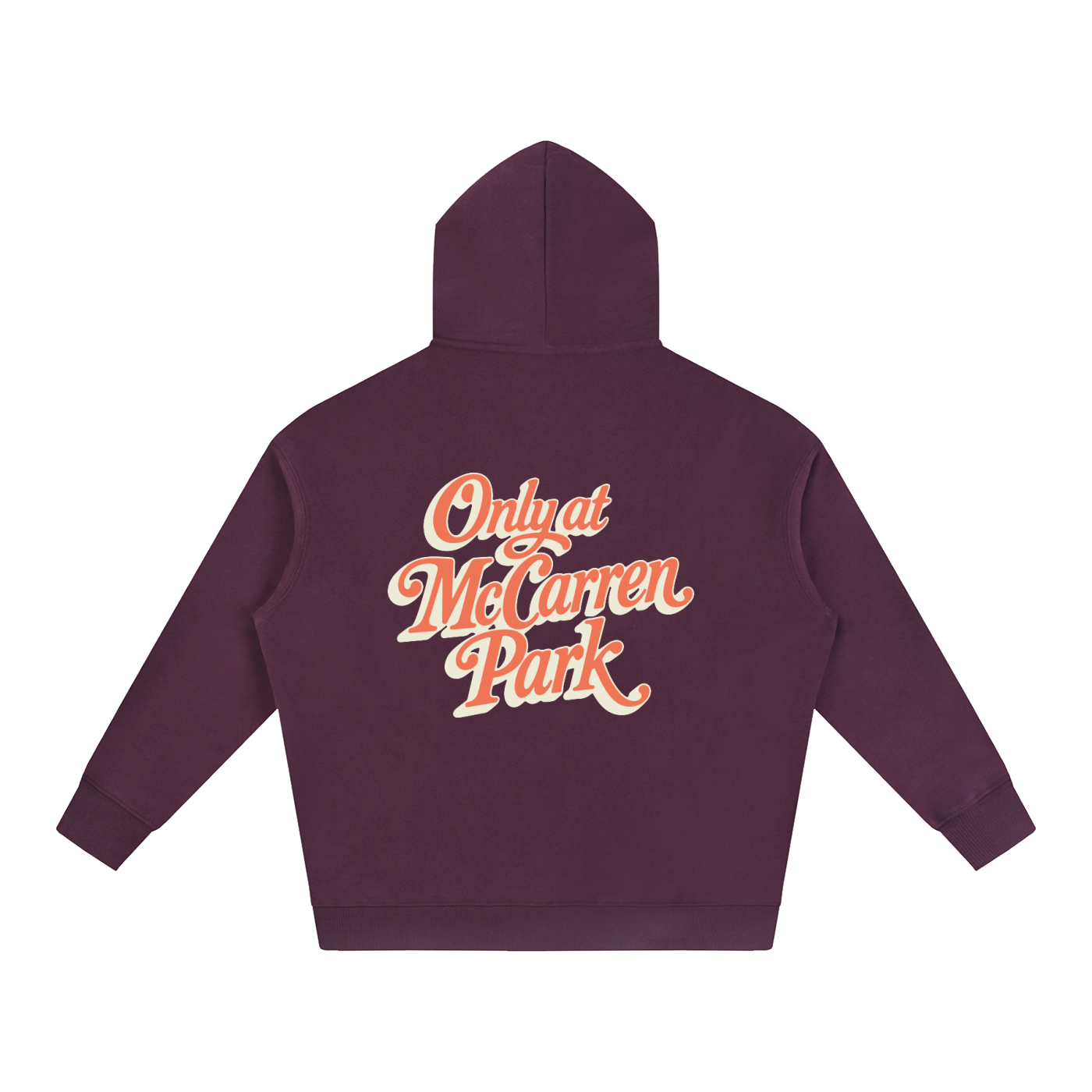 Only At McCarren (Orange) Oversize Fleeced Hoodie