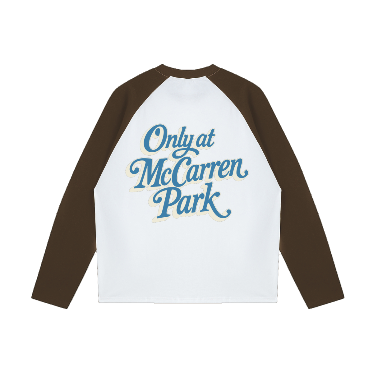Only At McCarren (Slate-Blue Lettering) Baseball Long-Sleeve T-Shirt