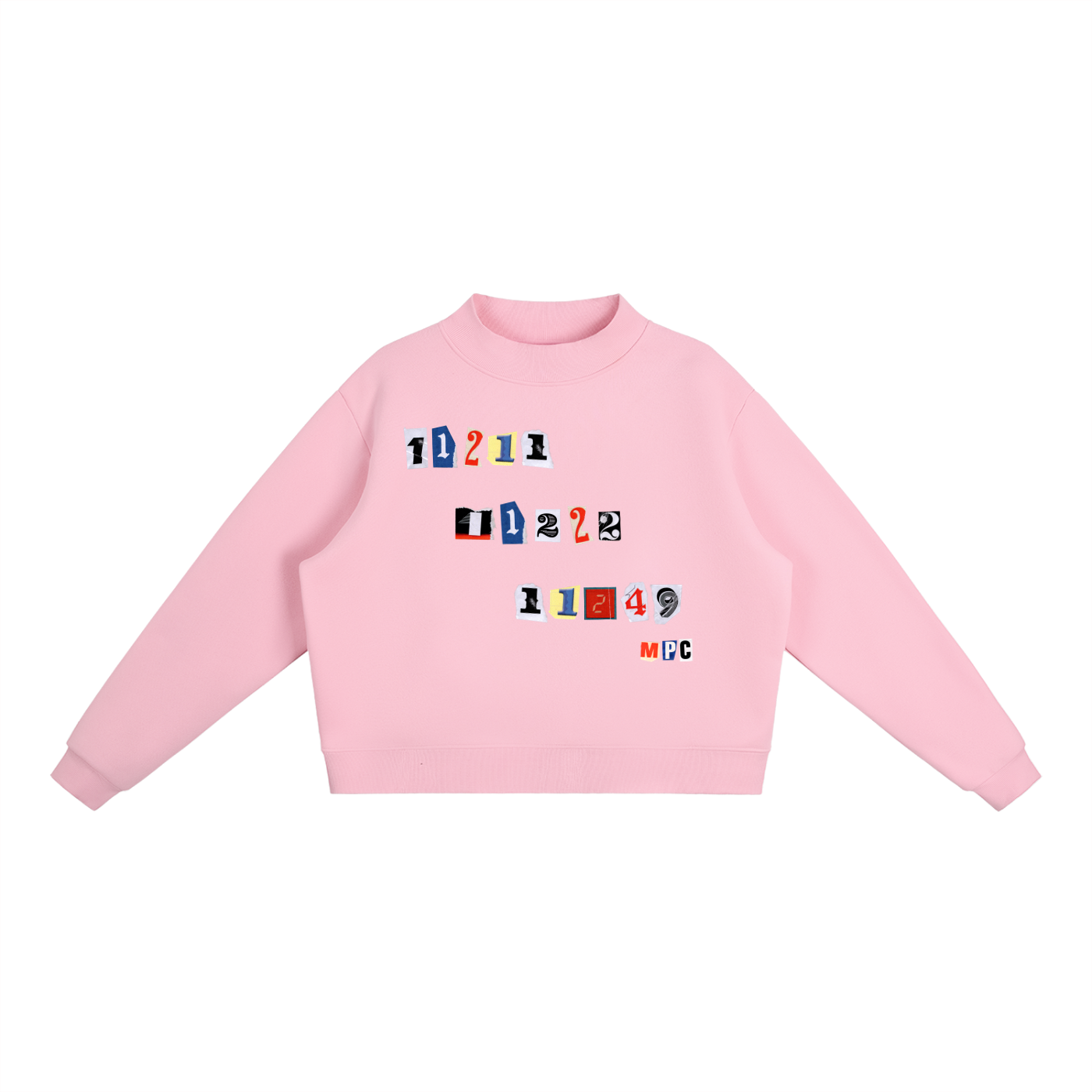 Essential Fleece Mock-Neck Crew Sweatshirt