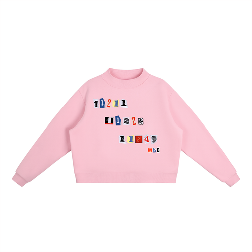 Essential Fleece Mock-Neck Crew Sweatshirt