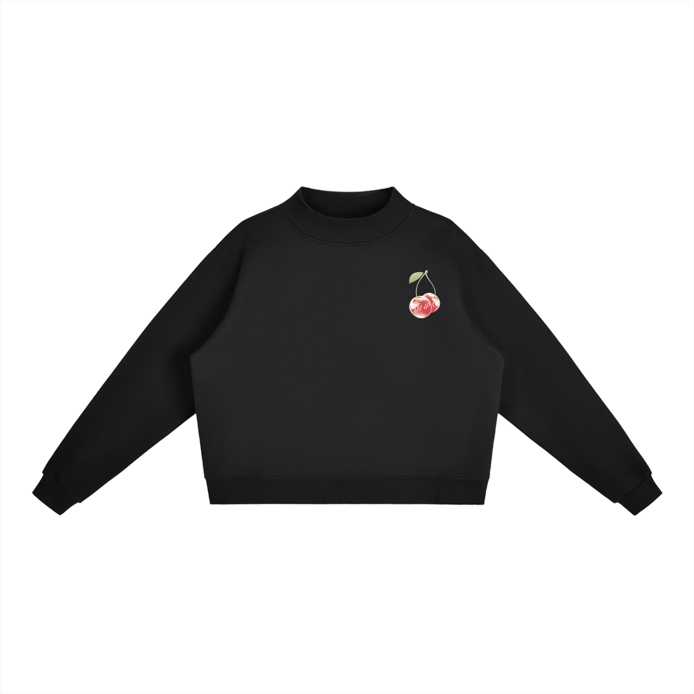 Cherry Mock-Neck Sweatshirt