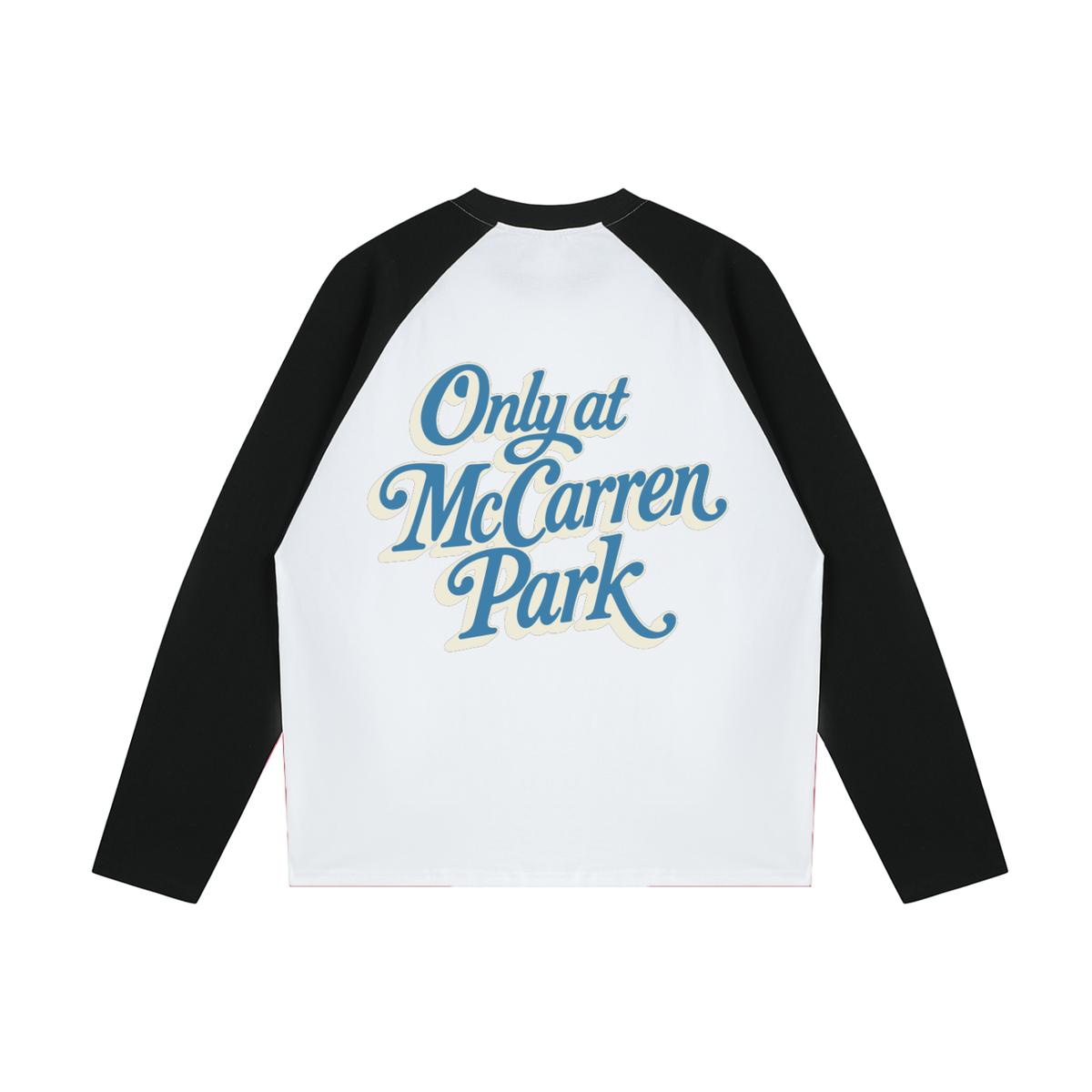 Only At McCarren (Slate-Blue Lettering) Baseball Long-Sleeve T-Shirt