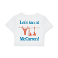 Tan at the park! Fitted Crop Cotton T-Shirt
