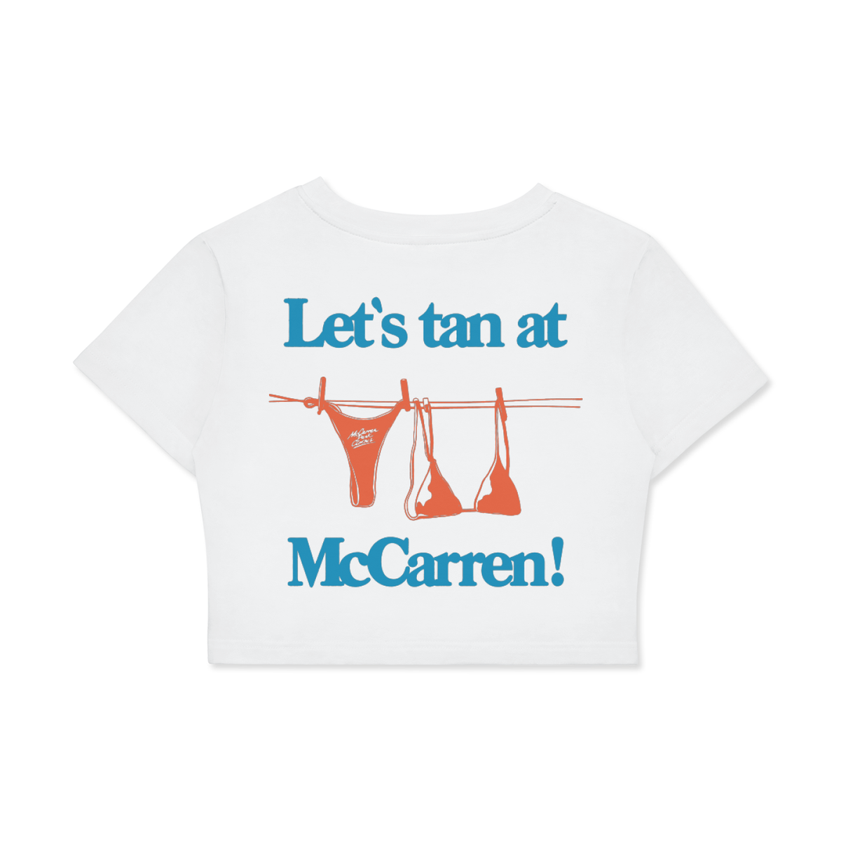 Tan at the park! Fitted Crop Cotton T-Shirt