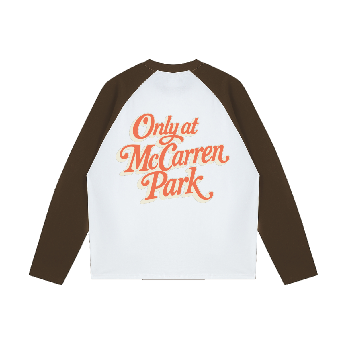 Only at McCarren (Orange Lettering) Baseball Long-Sleeve T-Shirt