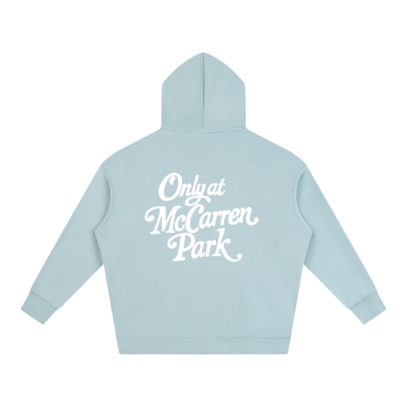 Only At McCarren (Simple White) Oversize Fleeced Hoodie