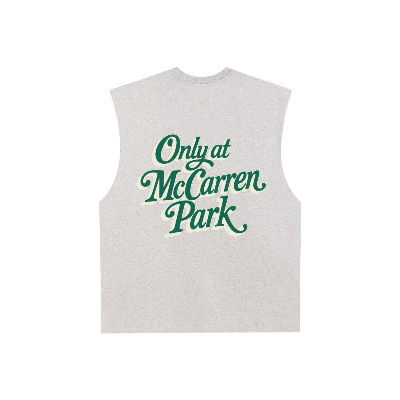 Only At McCarren (Green Lettering) Muscle-y Cotton Tank Top