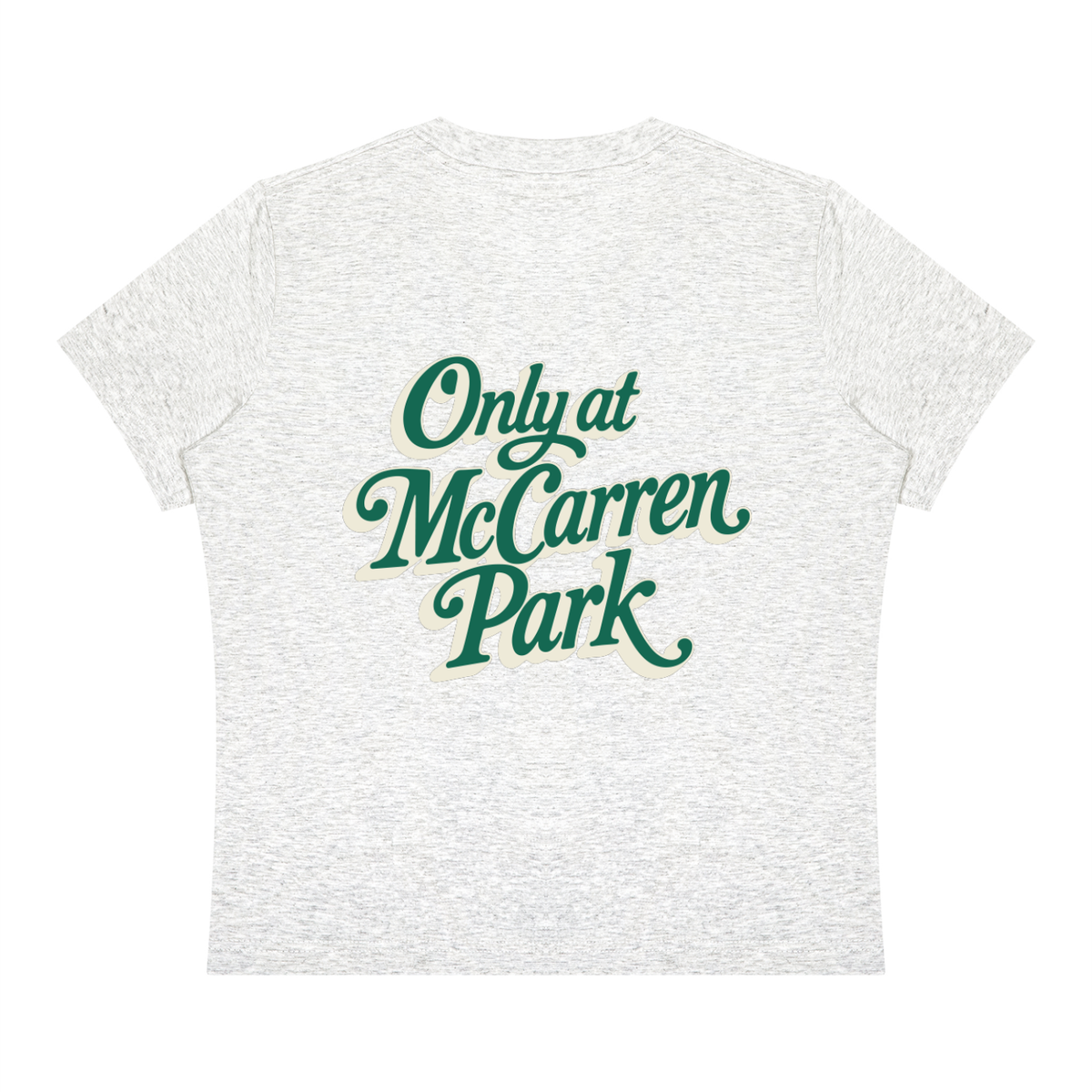 Only At McCarren (Green Lettering) Women's Sorona Crewneck T-Shirt