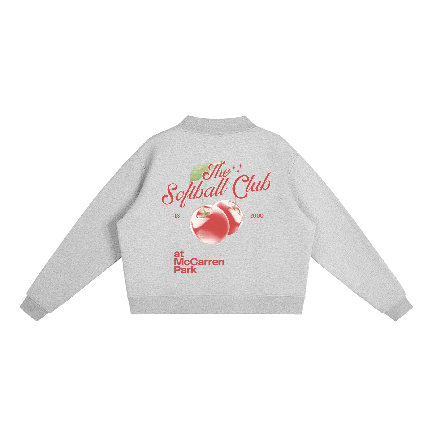 Cherry Mock-Neck Sweatshirt