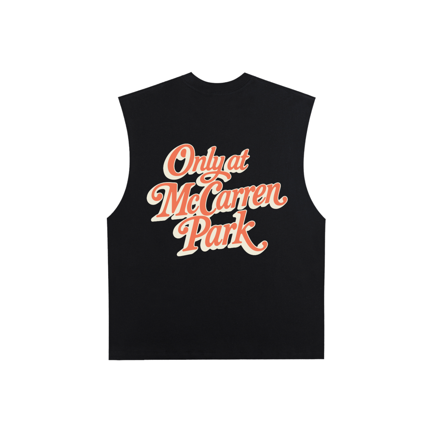 Only At McCarren (Orange Lettering) Muscle-y Cotton Tank Top