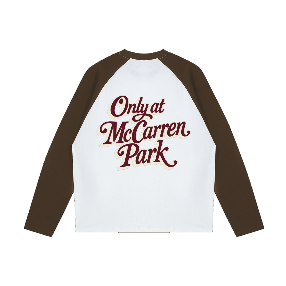 Only at McCarren (Maroon Lettering) Baseball Long-Sleeve T-Shirt