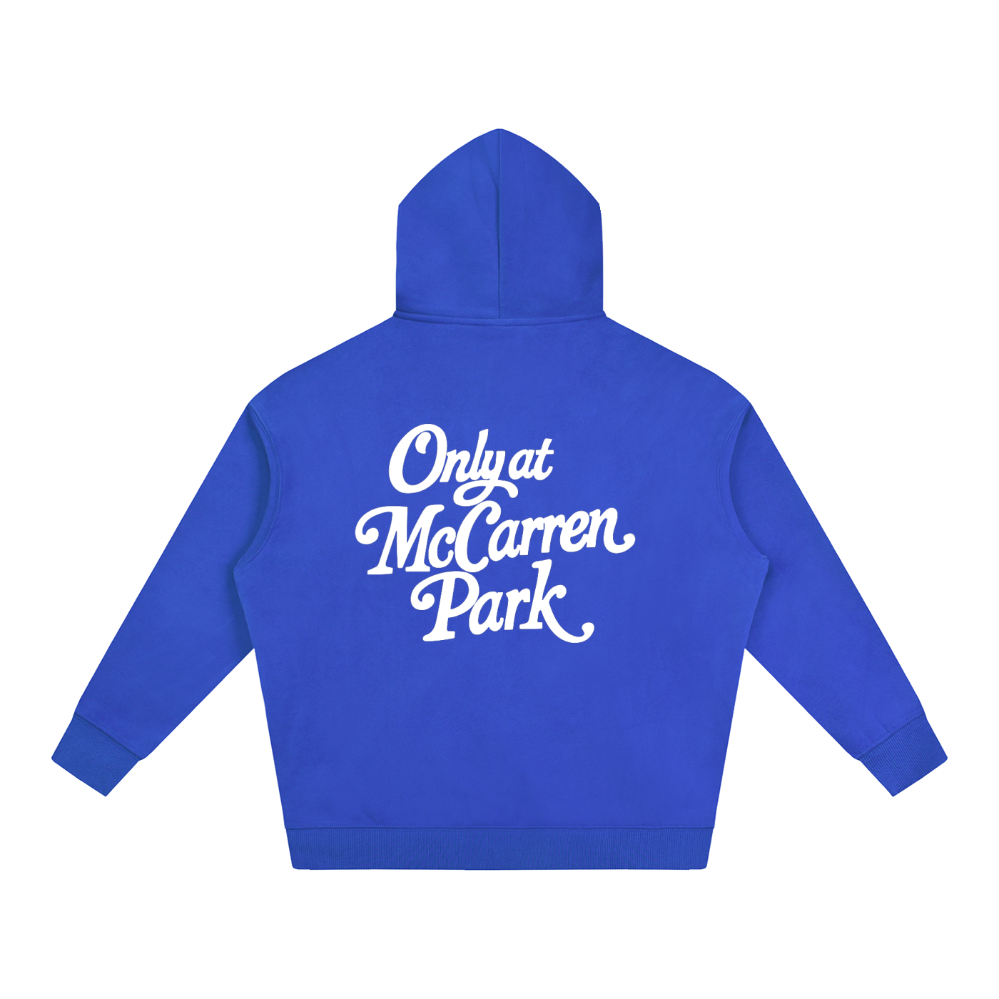 Only At McCarren (Simple White) Oversize Fleeced Hoodie