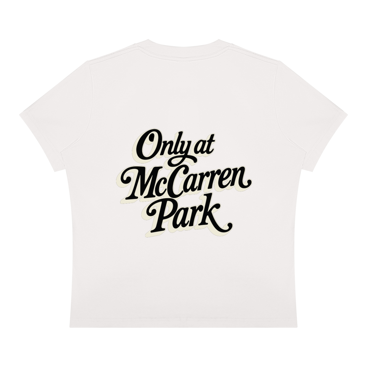 Only at McCarren Park (Black Lettering) Women's Sorona Crewneck T-Shirt