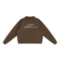 Essential Fleece Mock-Neck Crew Sweatshirt