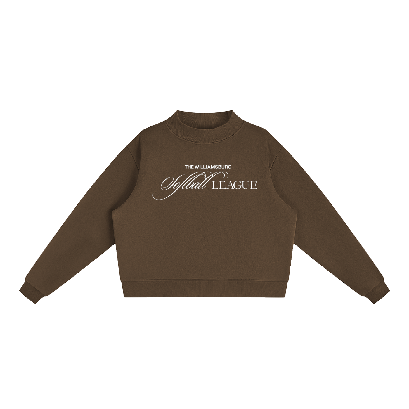 Essential Fleece Mock-Neck Crew Sweatshirt