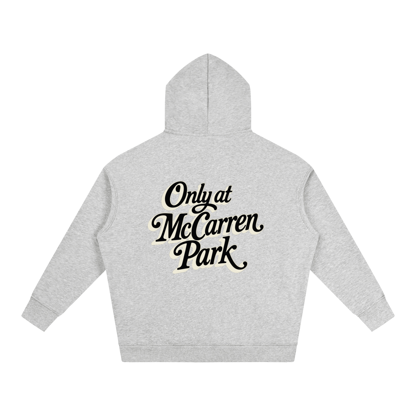 Only At McCarren (Black Lettering) Oversize Fleeced Hoodie